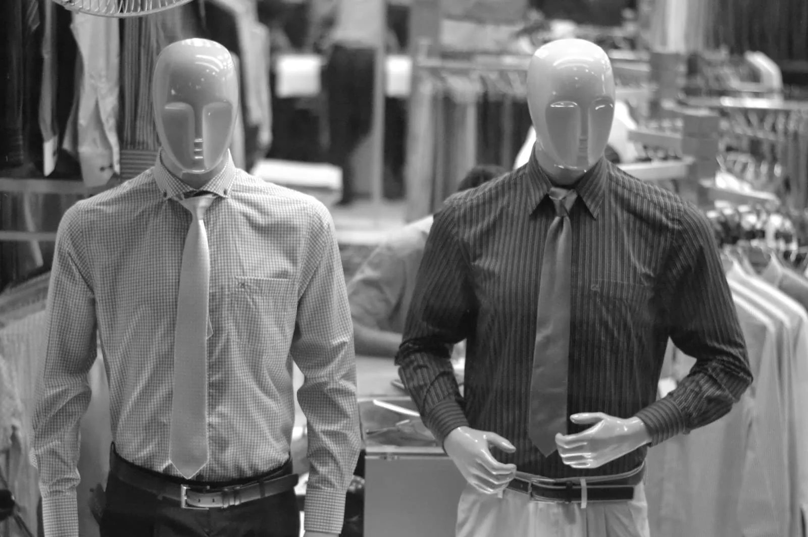 Mannequins in smart clothes